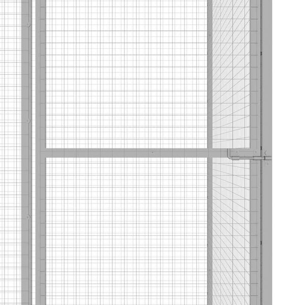 vidaXL Jaula para gatos acero galvanizado 4,5x1,5x1,5 m