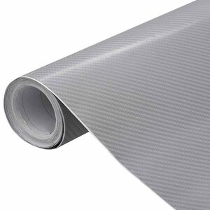 vidaXL L&aacute;minas 4D para coche 2 uds plateado 100x150 cm+50x150 cm