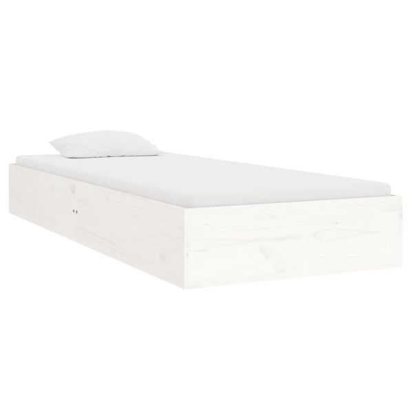 vidaXL Estructura cama individual sin colchón madera blanco 90x190 cm
