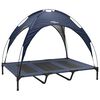 vidaXL Cama para perro Manual Azul marino 122 x 93 x 106,5 cm Acero