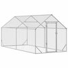 vidaXL Jaula para pollos Plateado 400 x 170 x 177 cm Acero Galvanizado