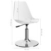 vidaXL Sillas de comedor giratorias 2 uds de cuero sintético blanco