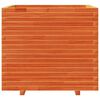 vidaXL Jardinera madera maciza de pino marrón cera 80x80x72 cm