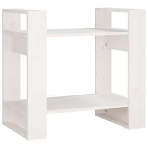 vidaXL Estanter&iacute;a/divisor de espacios madera pino blanco 60x35x57 cm