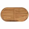 vidaXL Encimera Ovalado Madera de teca maciza Natural