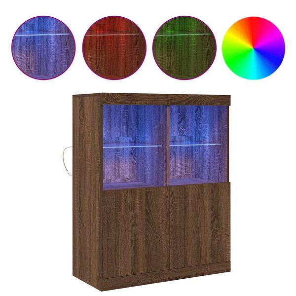 vidaXL Aparador madera de ingenier&iacute;a marr&oacute;n roble 81x37x100 cm