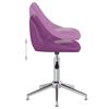vidaXL Sillas de comedor giratorias 4 unidades cuero sint&eacute;tico morado