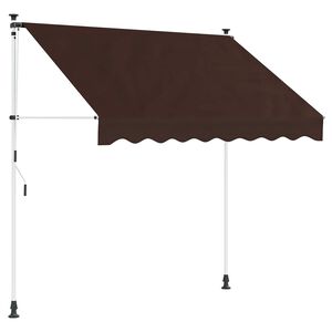vidaXL Toldo retr&aacute;ctil manual Marr&oacute;n 200 cm