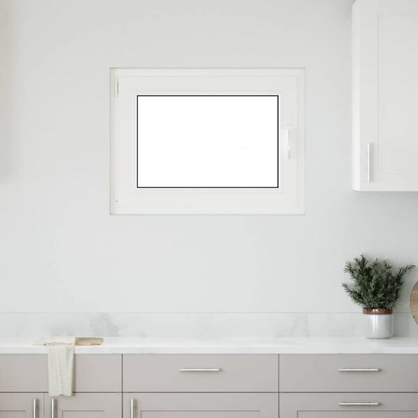 vidaXL Ventana de s&oacute;tano "RISOR" 80x70 cm oscilobatiente DIN izquierda blanca