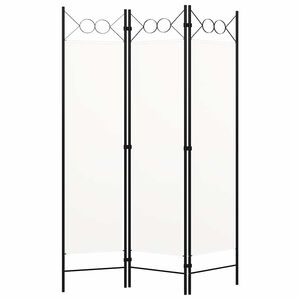 vidaXL Biombo divisor de 3 paneles blanco 120x180 cm