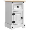 vidaXL Mesita de Noche Corona 35 x 32,5 x 58 cm Madera de pino macizo