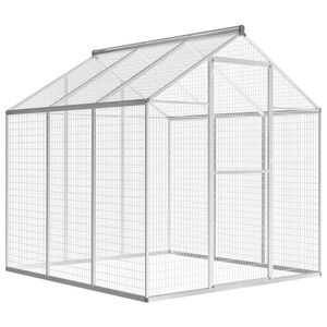 vidaXL Pajarera de exterior de aluminio 183x178x194 cm