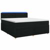 vidaXL Cama box spring con colch&oacute;n Negro 160 x 200 cm Tela