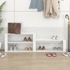 vidaXL Mueble zapatero madera contrachapada blanco brillo 150x35x45 cm