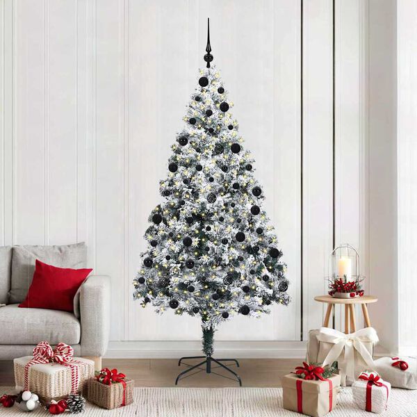 vidaXL Árbol de Navidad artificial Verde 210 cm PVC y Acero y Plástico