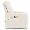 vidaXL Sillón de masaje elevable de tela microfibra beige