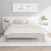 vidaXL Cabecero de cama con mesitas madera contrachapada blanco brillo