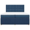 vidaXL Cama box spring con colch&oacute;n tela azul 200x200 cm