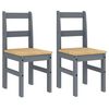 vidaXL Sillas de comedor PANAMA 2 uds madera pino gris 40x46x90 cm