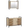 vidaXL Juego de Muebles de Ba&ntilde;o 2 uds. Roble Sonoma 65,5 x 34 x 61 cm