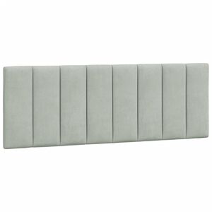 vidaXL Cabecero de cama acolchado Hanko terciopelo gris claro 120 cm