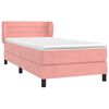 vidaXL Cama box spring con colch&oacute;n terciopelo rosa 80x200 cm
