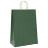vidaXL Bolsas de papel con asas 50 uds verde 32x17x44 cm