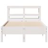 vidaXL Estructura de cama sin colch&oacute;n madera maciza blanca 75x190 cm