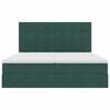 vidaXL Cama con almacenamiento Verde oscuro 200 x 200 cm Terciopelo