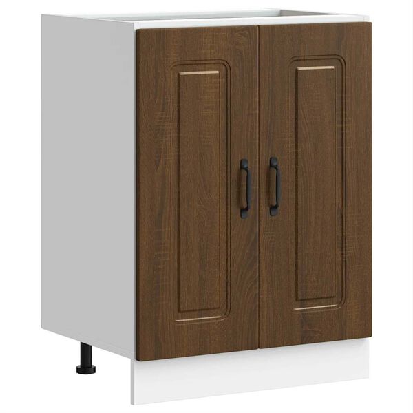 vidaXL Mueble bajo para fregadero Kalmar roble marrón 60x46x81,5 cm