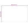 vidaXL Protección salpicaduras cocina vidrio templado blanco 80x50 cm