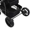 vidaXL Cochecito/Silla de beb&eacute; 2 en 1 aluminio rosa y negro