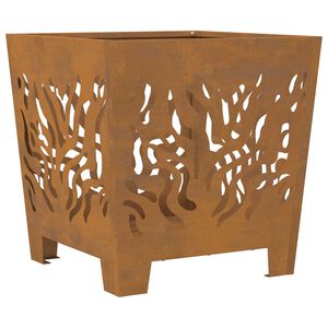 vidaXL Hoguera Marrón 40 x 40 x 40 cm Acero