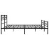 vidaXL Estructura cama sin colch&oacute;n con estribo metal negro 180x200 cm