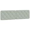 vidaXL Cabecero de cama acolchado terciopelo gris claro 180 cm