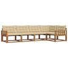 vidaXL Conjunto de sof&aacute;s de exterior con coj&iacute;n 5 pcs Natural y Beige