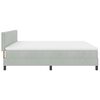 vidaXL Cama tipo Box Spring Gris Claro 200 x 200 cm Terciopelo