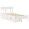 vidaXL Estructura de cama sin colch&oacute;n madera maciza blanca 90x190 cm