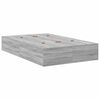 vidaXL Cama con almacenamiento Gris Sonoma 120 cm Madera contrachapada