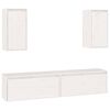 vidaXL Muebles para TV 4 piezas madera maciza de pino blanco