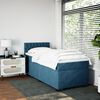 vidaXL Cama box spring con colch&oacute;n terciopelo azul 90x200 cm