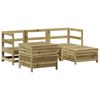 vidaXL Juego de sof&aacute;s de jard&iacute;n 5 piezas madera de pino impregnada