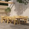 vidaXL Juego de comedor de jard&iacute;n 3 piezas madera de pino impregnada