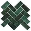 vidaXL Azulejo en espiga 50 uds. Verde oscuro 30 x 30 cm