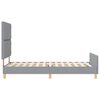 vidaXL Estructura de cama con cabecera Gris claro 90 x 200 cm tela