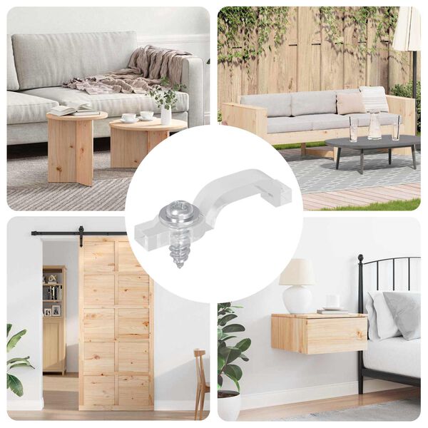 vidaXL Clips de tira LED 2 pcs Transparente 2 x 1 x 0.5 cm