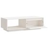 vidaXL Mesa de centro de madera maciza de pino blanco 110x50x33,5 cm