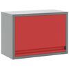 vidaXL Armario de herramientas Rojo y Gris 50 x 25 x 35 cm