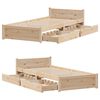 vidaXL Estructura de cama sin colch&oacute;n madera maciza de pino 100x200 cm