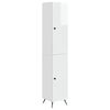 vidaXL Juego de armarios 2 uds. Blanco Brillante Madera de ingenier&iacute;a